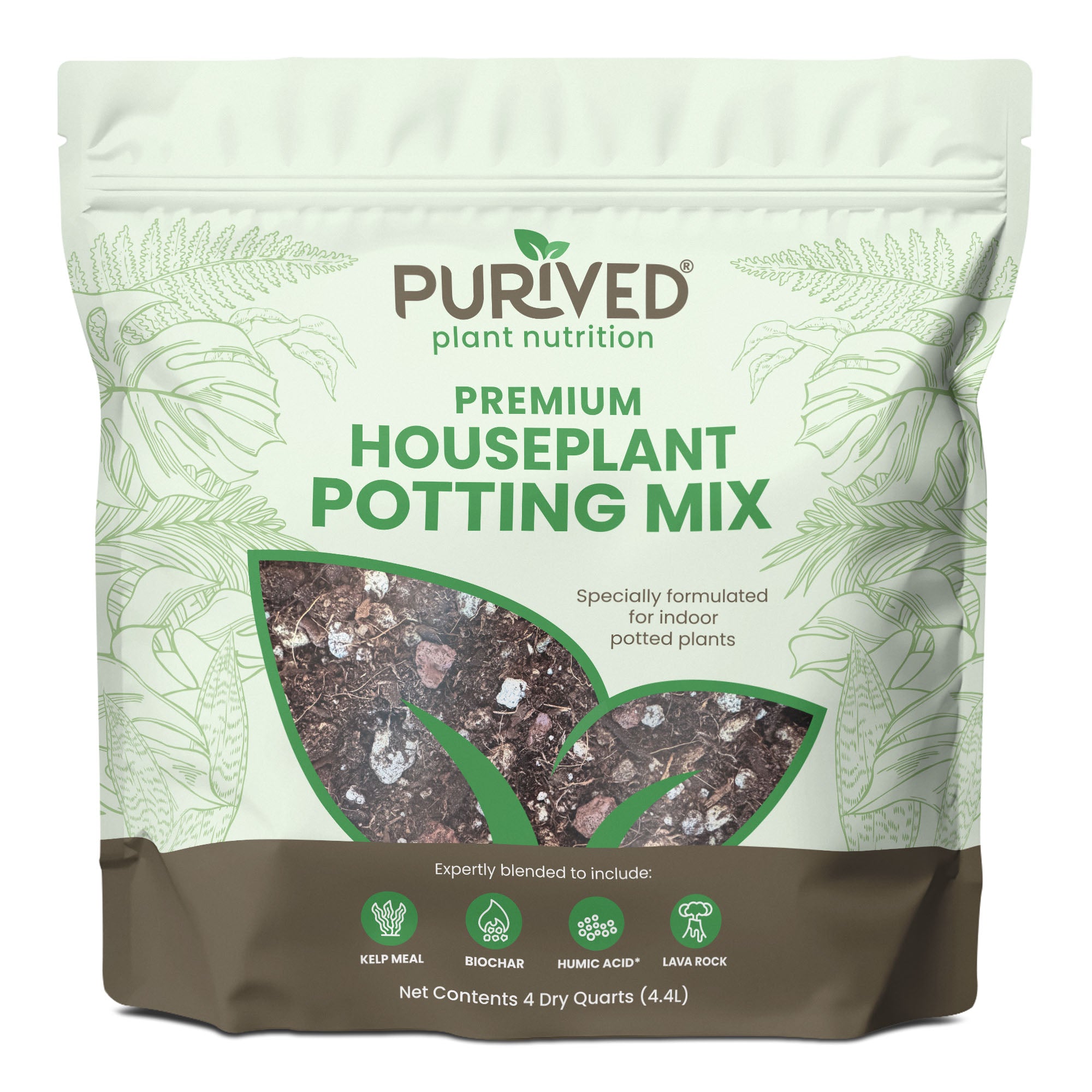 Purived Premium Houseplant Potting Mix