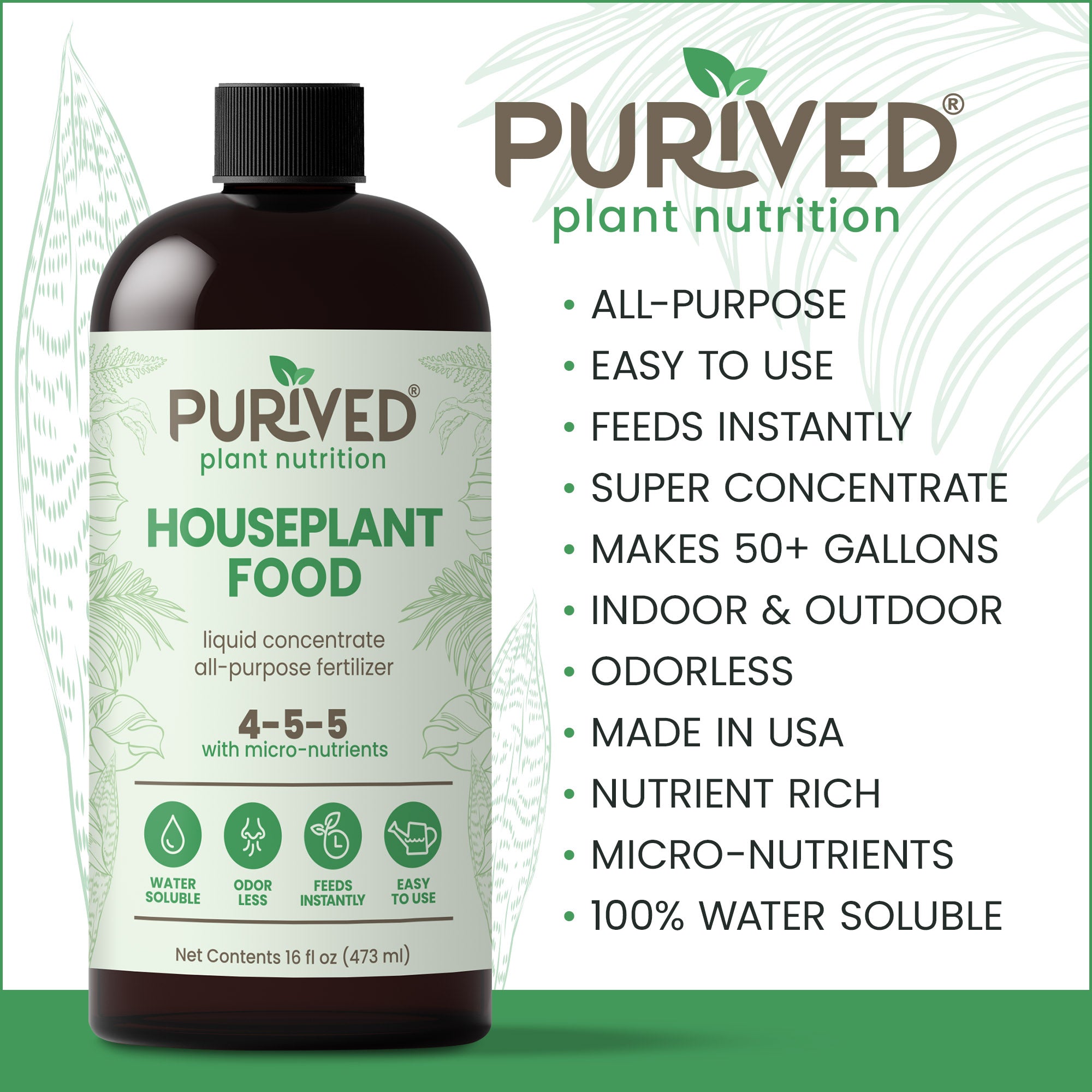 Purived Houseplant Food 16oz