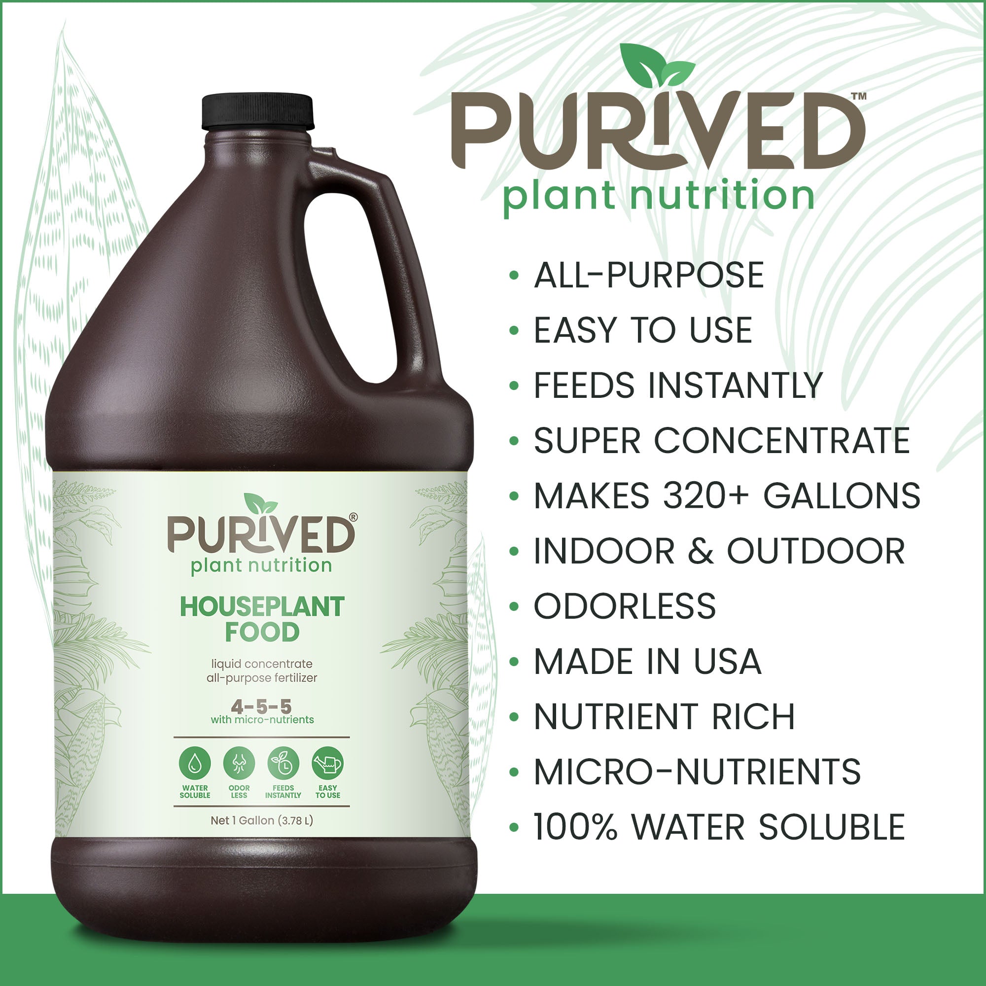 Purived Houseplant Food 1 Gallon